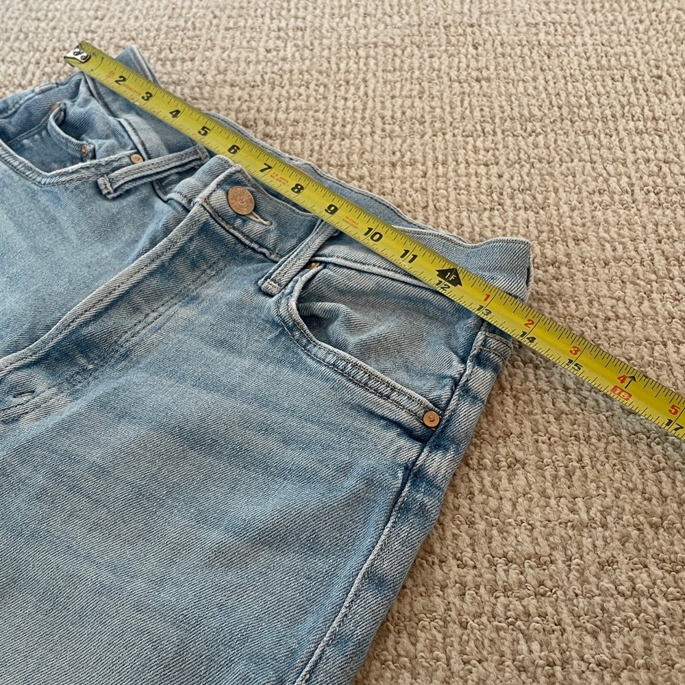 MOTHER Tomcat Ankle Fray in Kitty Corner Straight Leg light denim Jeans size 27 - Picture 5 of 14
